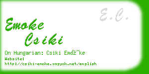 emoke csiki business card